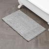 imageLaura Ashley  Astor Chenille Bath Mat  100 Polyester  Premium Bathroom Dcor  Machine Washable  TPR Backing  Measures 17 x 24  WisteriaLight Grey