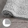 imageLaura Ashley  Astor Chenille Bath Mat  100 Polyester  Premium Bathroom Dcor  Machine Washable  TPR Backing  Measures 17 x 24  WisteriaLight Grey