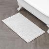 imageLaura Ashley  Astor Chenille Bath Mat  100 Polyester  Premium Bathroom Dcor  Machine Washable  TPR Backing  Measures 17 x 24  WisteriaWhite