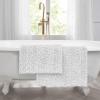 imageLaura Ashley  Astor Chenille Bath Mat  100 Polyester  Premium Bathroom Dcor  Machine Washable  TPR Backing  Measures 17 x 24  WisteriaWhite