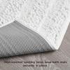 imageLaura Ashley  Astor Chenille Bath Mat  100 Polyester  Premium Bathroom Dcor  Machine Washable  TPR Backing  Measures 17 x 24  WisteriaWhite
