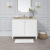 imageLaura Ashley  Astor Chenille Bath Mat  100 Polyester  Premium Bathroom Dcor  Machine Washable  TPR Backing  Measures 17 x 24  WisteriaWhite