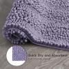 imageLaura Ashley  Astor Chenille Bath Mat  100 Polyester  Premium Bathroom Dcor  Machine Washable  TPR Backing  Measures 17 x 24  WisteriaWisteria