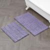imageLaura Ashley  Astor Chenille Bath Mat  100 Polyester  Premium Bathroom Dcor  Machine Washable  TPR Backing  Measures 17 x 24  WisteriaWisteria