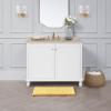 imageLaura Ashley  Astor Chenille Bath Mat  100 Polyester  Premium Bathroom Dcor  Machine Washable  TPR Backing  Measures 17 x 24  WisteriaYellow