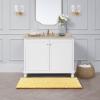 imageLaura Ashley  Astor Chenille Bath Mat  100 Polyester  Premium Bathroom Dcor  Machine Washable  TPR Backing  Measures 17 x 24  WisteriaYellow
