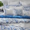 imageLaura Ashley  Full Comforter Set Cotton Bedding with Matching Shams ampamp Bed Skirt Stylish Home Decor Charlotte Blue FullCharlotte BlueWhite