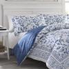 imageLaura Ashley  Full Comforter Set Cotton Bedding with Matching Shams ampamp Bed Skirt Stylish Home Decor Charlotte Blue FullCharlotte BlueWhite