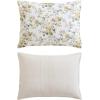 imageLaura Ashley  FullQueen Comforter Set Premium Cotton Bedding with Matching Shams ampamp Bonus Decorative Pillow Floral Home Decor OekoTex Certified Roses Gold FullQueenRoses Gold