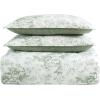 imageLaura Ashley  FullQueen Comforter Set Premium Cotton Bedding with Matching Shams ampamp Bonus Decorative Pillow Floral Home Decor OekoTex Certified Roses Gold FullQueenToile Delight Green