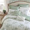 imageLaura Ashley  FullQueen Comforter Set Premium Cotton Bedding with Matching Shams ampamp Bonus Decorative Pillow Floral Home Decor OekoTex Certified Roses Gold FullQueenToile Delight Green