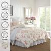 imageLaura Ashley  Queen Comforter Set Luxury Bedding with Matching Shams Stylish Home Decor for All Seasons Wisteria Pink QueenPinkGreenOff White