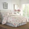 imageLaura Ashley  Queen Comforter Set Luxury Bedding with Matching Shams Stylish Home Decor for All Seasons Wisteria Pink QueenPinkGreenOff White