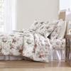 imageLaura Ashley  Queen Comforter Set Reversible Brushed Cotton Flannel Bedding with Matching Shams Luxuriously Soft ampamp Warm Home Decor Ashfield Red QueenAshfield Red
