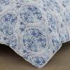 imageLaura Ashley Comforter Set Reversible Cotton Bedding with Matching Shams Stylish Home Decor for All Seasons Queen Pack of 1 BlueMila Blue