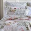 imageLaura Ashley Home  Queen Comforter Set Reversible Cotton Bedding Includes Matching Shams with Bonus Euro Shams ampamp Throw Pillows Ailyn Pink QueenPink