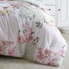 imageLaura Ashley Home  Queen Comforter Set Reversible Cotton Bedding Includes Matching Shams with Bonus Euro Shams ampamp Throw Pillows Ailyn Pink QueenPink