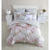 imageLaura Ashley Home  Queen Comforter Set Reversible Cotton Bedding Includes Matching Shams with Bonus Euro Shams ampamp Throw Pillows Ailyn Pink QueenPink