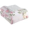 imageLaura Ashley Home  Queen Comforter Set Reversible Cotton Bedding Includes Matching Shams with Bonus Euro Shams ampamp Throw Pillows Ailyn Pink QueenPink