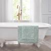 imageLaura Ashley Ruffle Cotton 17quot x 24quot Bath Rug AquaAqua