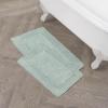 imageLaura Ashley Ruffle Cotton 17quot x 24quot Bath Rug AquaAqua