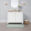 imageLaura Ashley Ruffle Cotton 17quot x 24quot Bath Rug AquaAqua