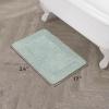 imageLaura Ashley Ruffle Cotton 17quot x 24quot Bath Rug AquaAqua