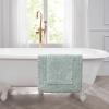 imageLaura Ashley Ruffle Cotton 17quot x 24quot Bath Rug AquaAqua