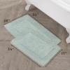 imageLaura Ashley Ruffle Cotton 17quot x 24quot Bath Rug AquaAqua