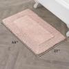 imageLaura Ashley Ruffle Cotton 17quot x 24quot Bath Rug AquaBlush