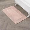 imageLaura Ashley Ruffle Cotton 17quot x 24quot Bath Rug AquaBlush