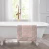 imageLaura Ashley Ruffle Cotton 17quot x 24quot Bath Rug AquaBlush