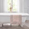 imageLaura Ashley Ruffle Cotton 17quot x 24quot Bath Rug AquaBlush