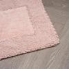 imageLaura Ashley Ruffle Cotton 17quot x 24quot Bath Rug AquaBlush