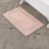 imageLaura Ashley Ruffle Cotton 17quot x 24quot Bath Rug AquaBlush
