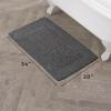 imageLaura Ashley Ruffle Cotton 17quot x 24quot Bath Rug AquaDark Grey
