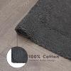 imageLaura Ashley Ruffle Cotton 17quot x 24quot Bath Rug AquaDark Grey
