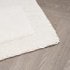 imageLaura Ashley Ruffle Cotton 17quot x 24quot Bath Rug AquaIvory