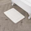 imageLaura Ashley Ruffle Cotton 17quot x 24quot Bath Rug AquaIvory