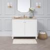 imageLaura Ashley Ruffle Cotton 17quot x 24quot Bath Rug AquaIvory