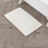 imageLaura Ashley Ruffle Cotton 17quot x 24quot Bath Rug AquaIvory