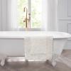 imageLaura Ashley Ruffle Cotton 17quot x 24quot Bath Rug AquaIvory