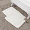 imageLaura Ashley Ruffle Cotton 17quot x 24quot Bath Rug AquaIvory