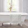 imageLaura Ashley Ruffle Cotton 17quot x 24quot Bath Rug AquaLight Grey