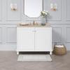 imageLaura Ashley Ruffle Cotton 17quot x 24quot Bath Rug AquaLight Grey