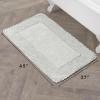 imageLaura Ashley Ruffle Cotton 17quot x 24quot Bath Rug AquaLight Grey