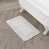 imageLaura Ashley Ruffle Cotton 17quot x 24quot Bath Rug AquaLight Grey