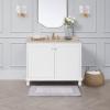 imageLaura Ashley Ruffle Cotton 17quot x 24quot Bath Rug AquaPurple