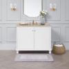 imageLaura Ashley Ruffle Cotton 17quot x 24quot Bath Rug AquaPurple