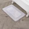 imageLaura Ashley Ruffle Cotton 17quot x 24quot Bath Rug AquaPurple